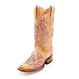 A2645 Women's Corral Rodeo Pink Cross and Wings Cowboy Boot